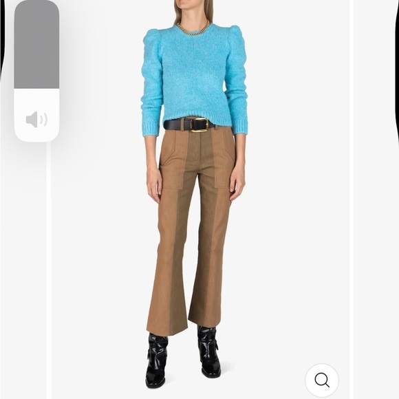 Derek Lam 10 Crosby Locken Puff Sleeve Sweater in Light Blue Alpaca Sz S - Picture 12 of 12